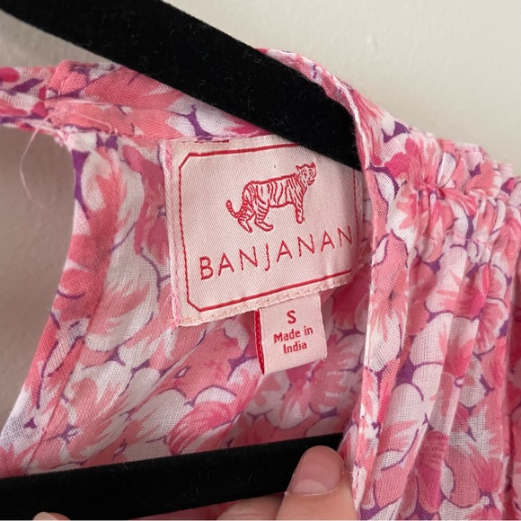 Banjanan Pink Floral Top Cinch Sleeve - Picture 3 of 6